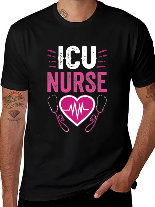 ICU Nurse Heartbeat Stethoscope Graphic Tee