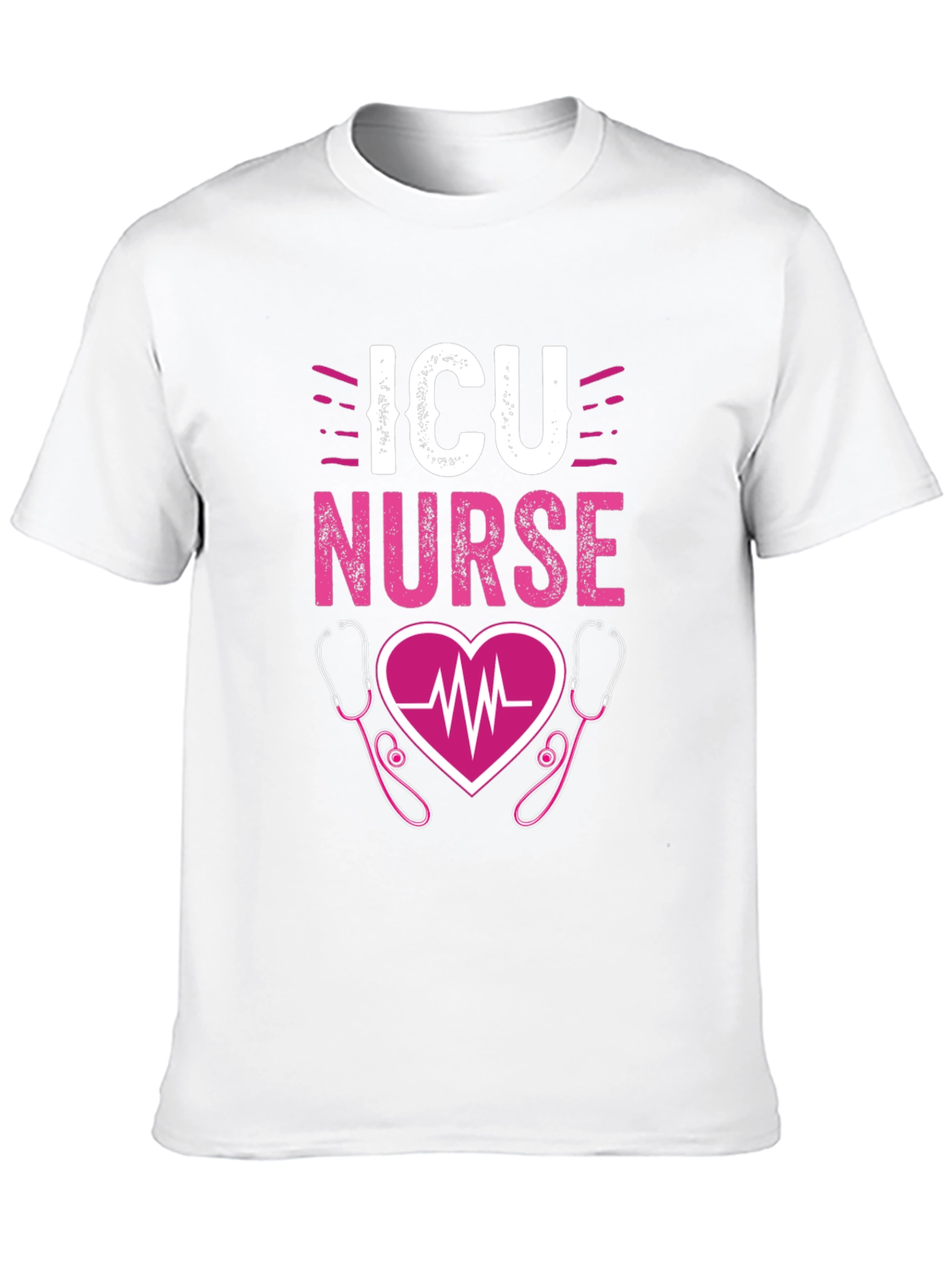 ICU Nurse Heartbeat Stethoscope Graphic Tee
