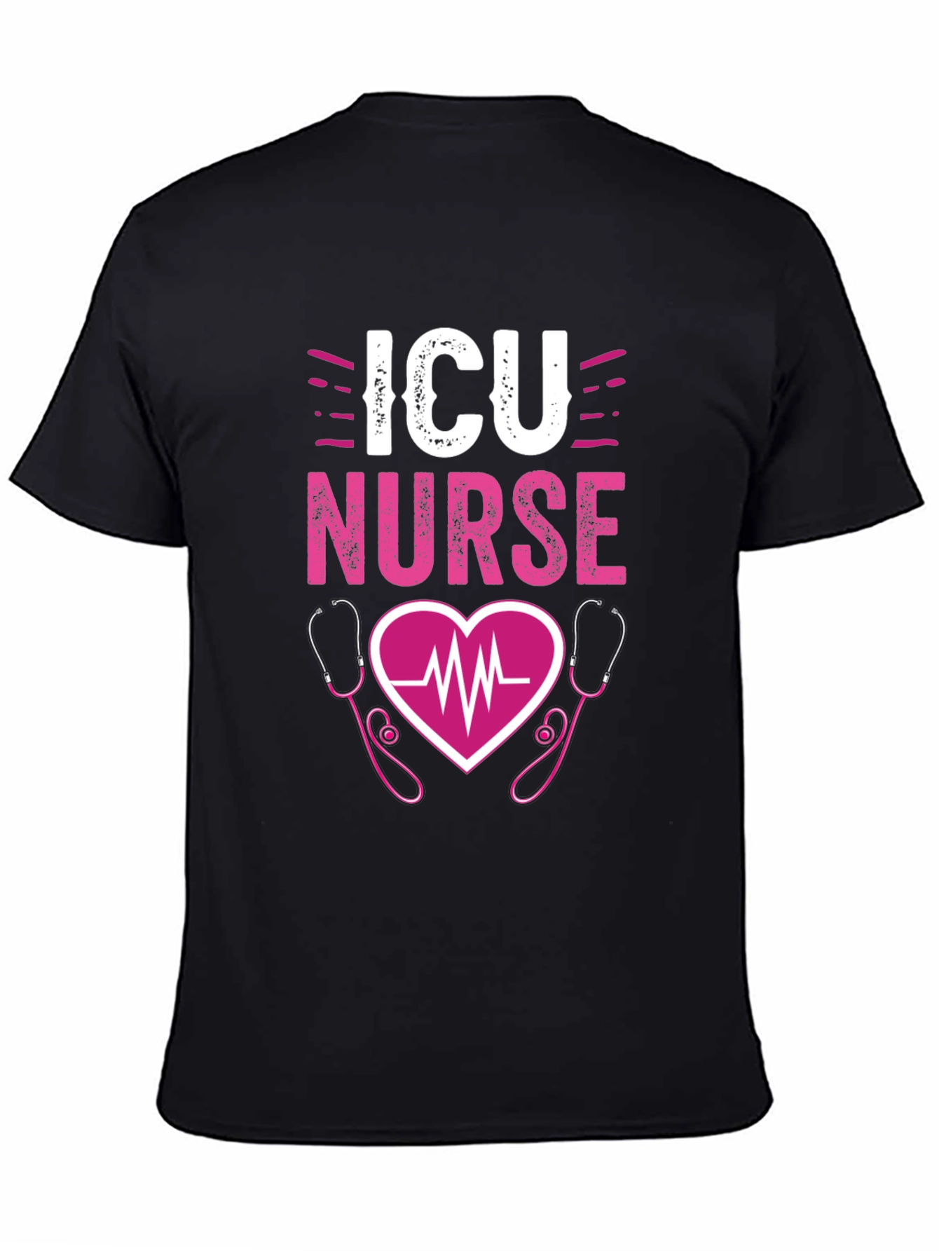 ICU Nurse Heartbeat Stethoscope Graphic Tee