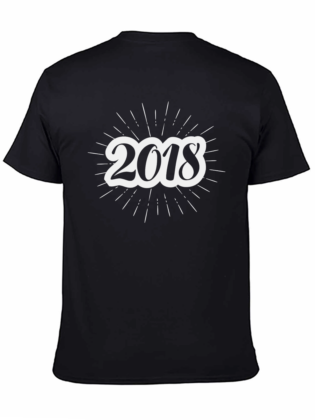2018 Graphic Tee - Trendy Black T-Shirt