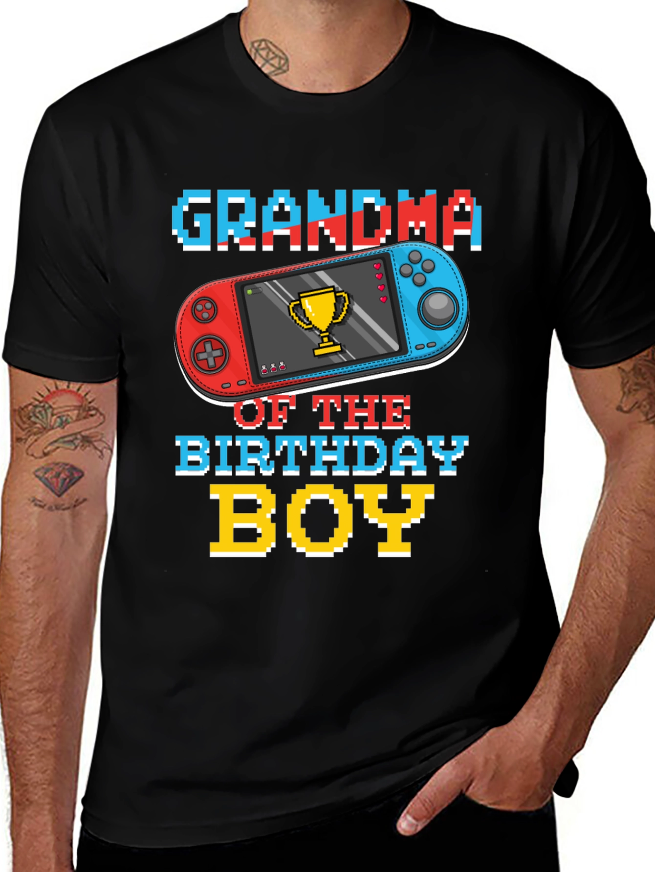 Grandma Birthday Boy Gaming T-Shirt