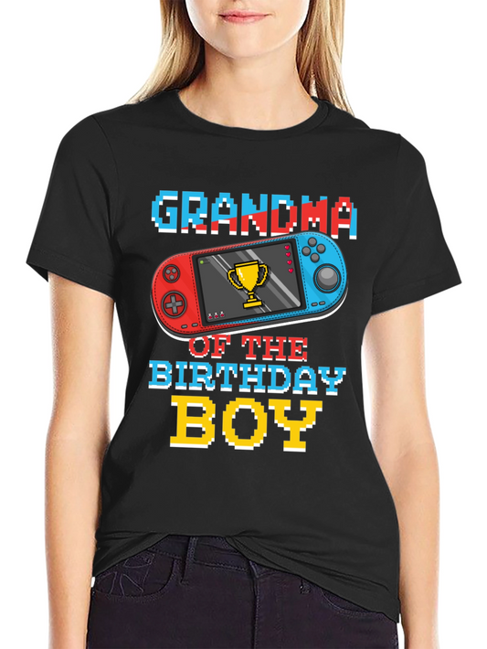 Grandma Birthday Boy Gaming T-Shirt