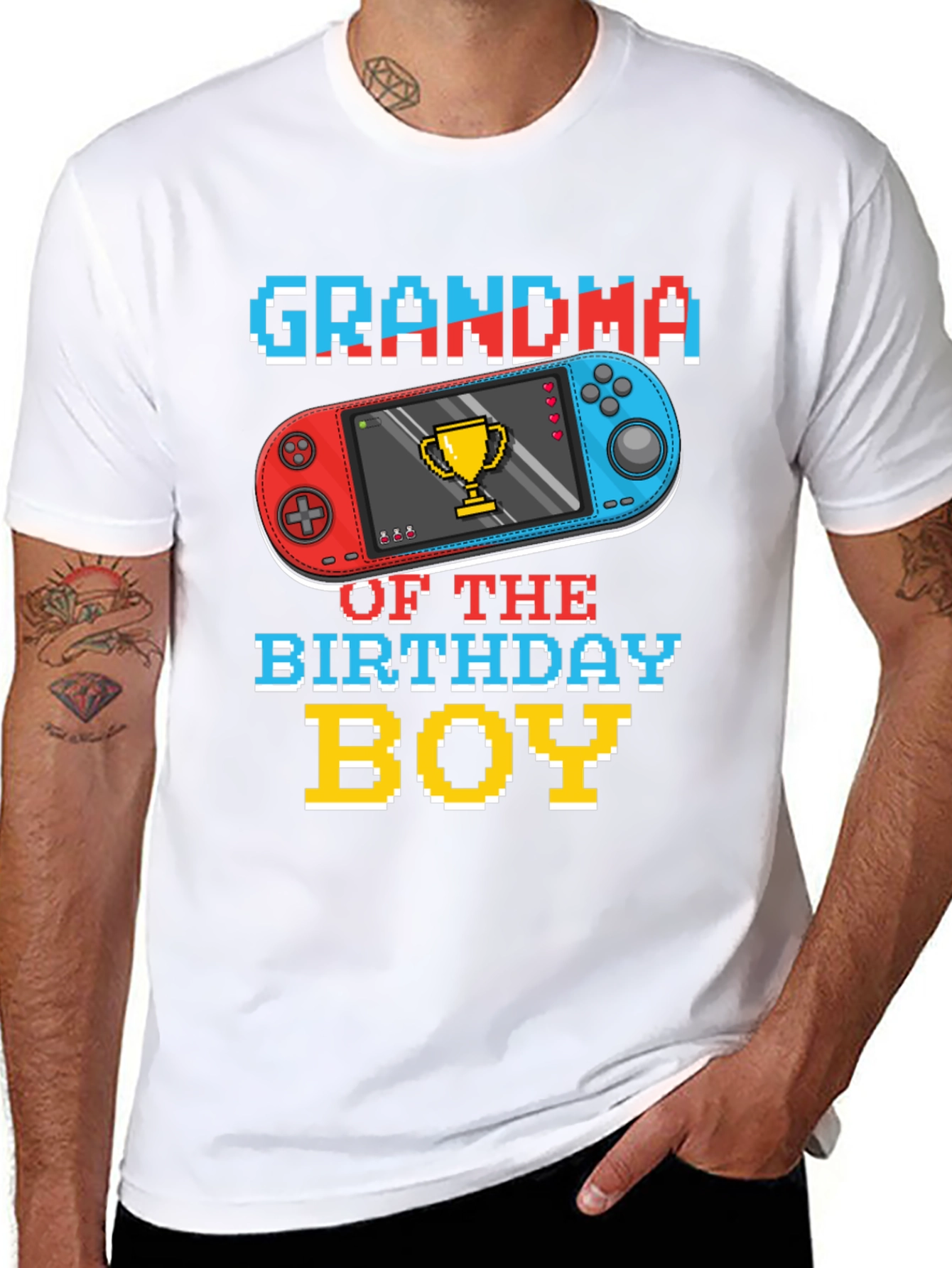 Grandma Birthday Boy Gaming T-Shirt