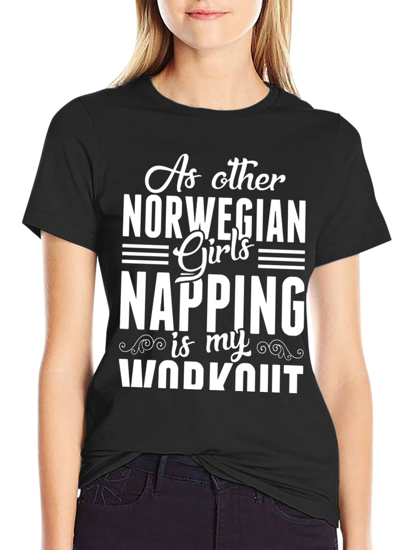 Norwegian Girls Napping Workout T-Shirt