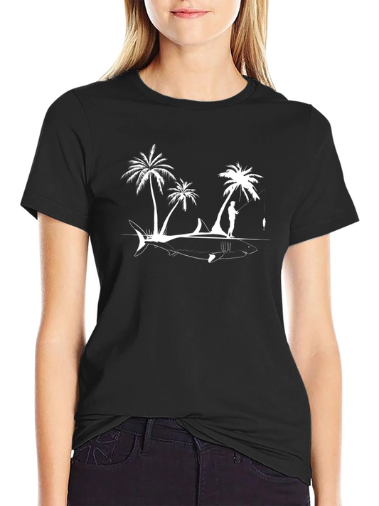 Island Shark Fishing Graphic Tee