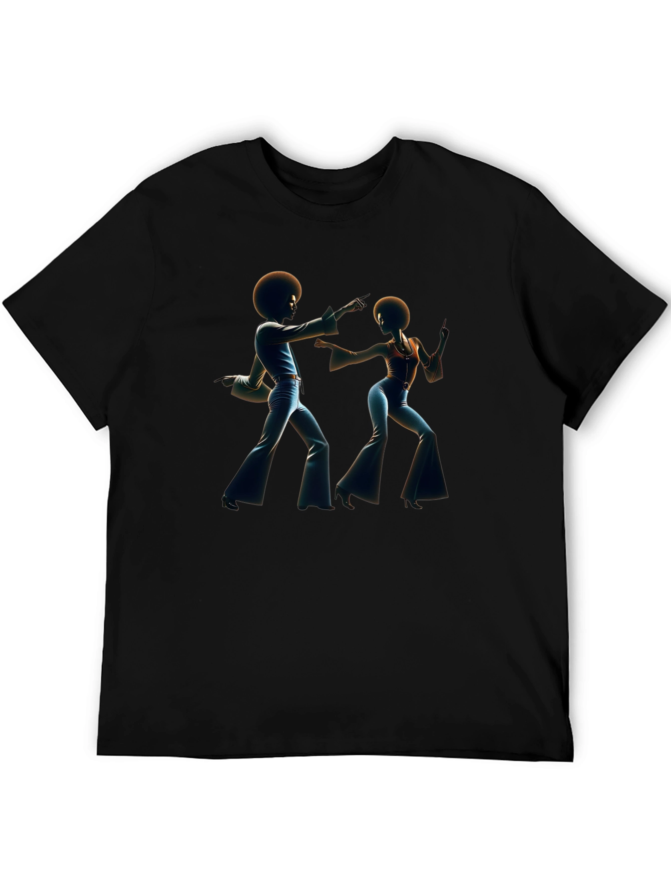 Retro Disco Dance T-Shirt - Black