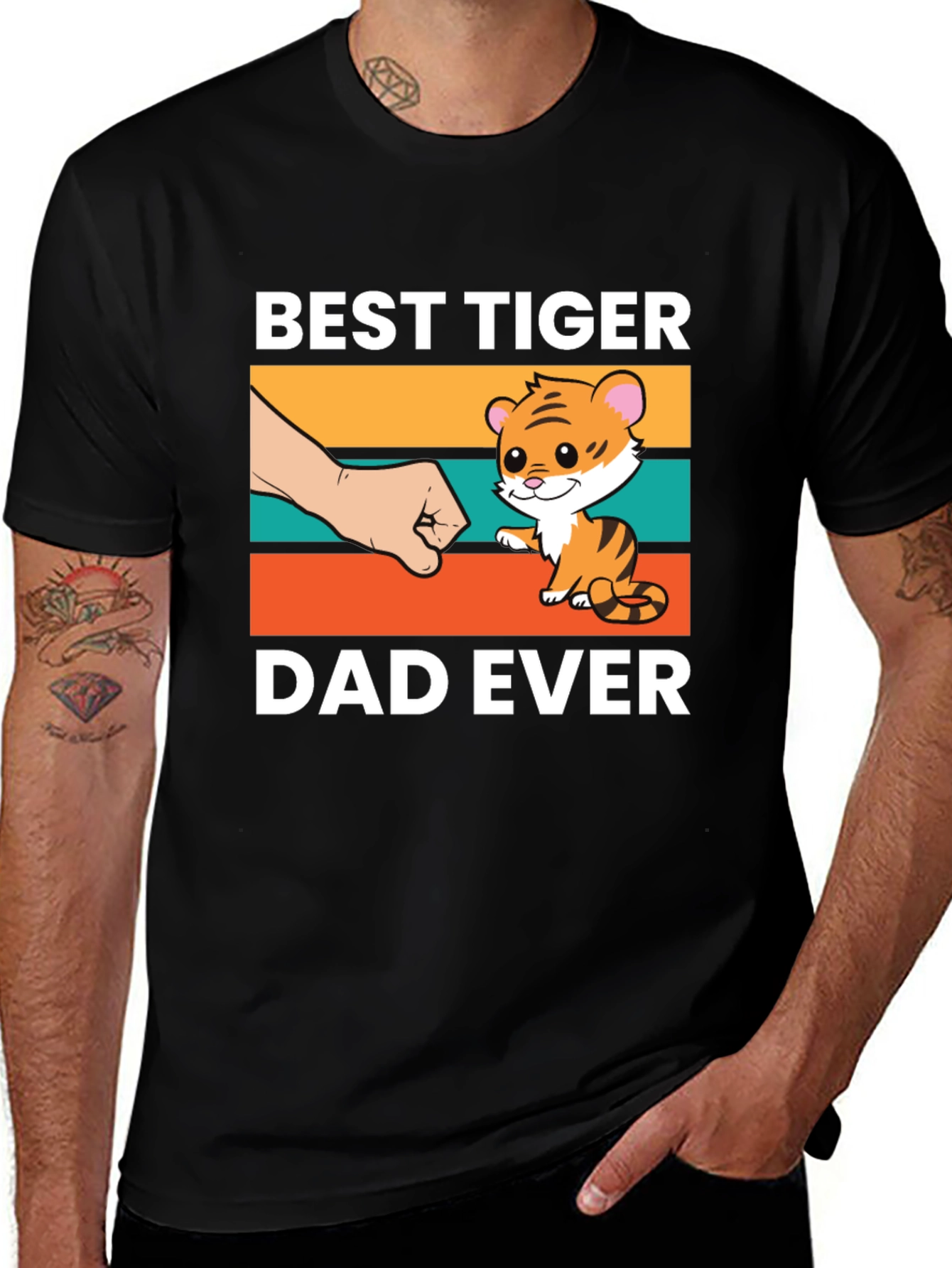 Best Tiger Dad Ever Graphic T-Shirt