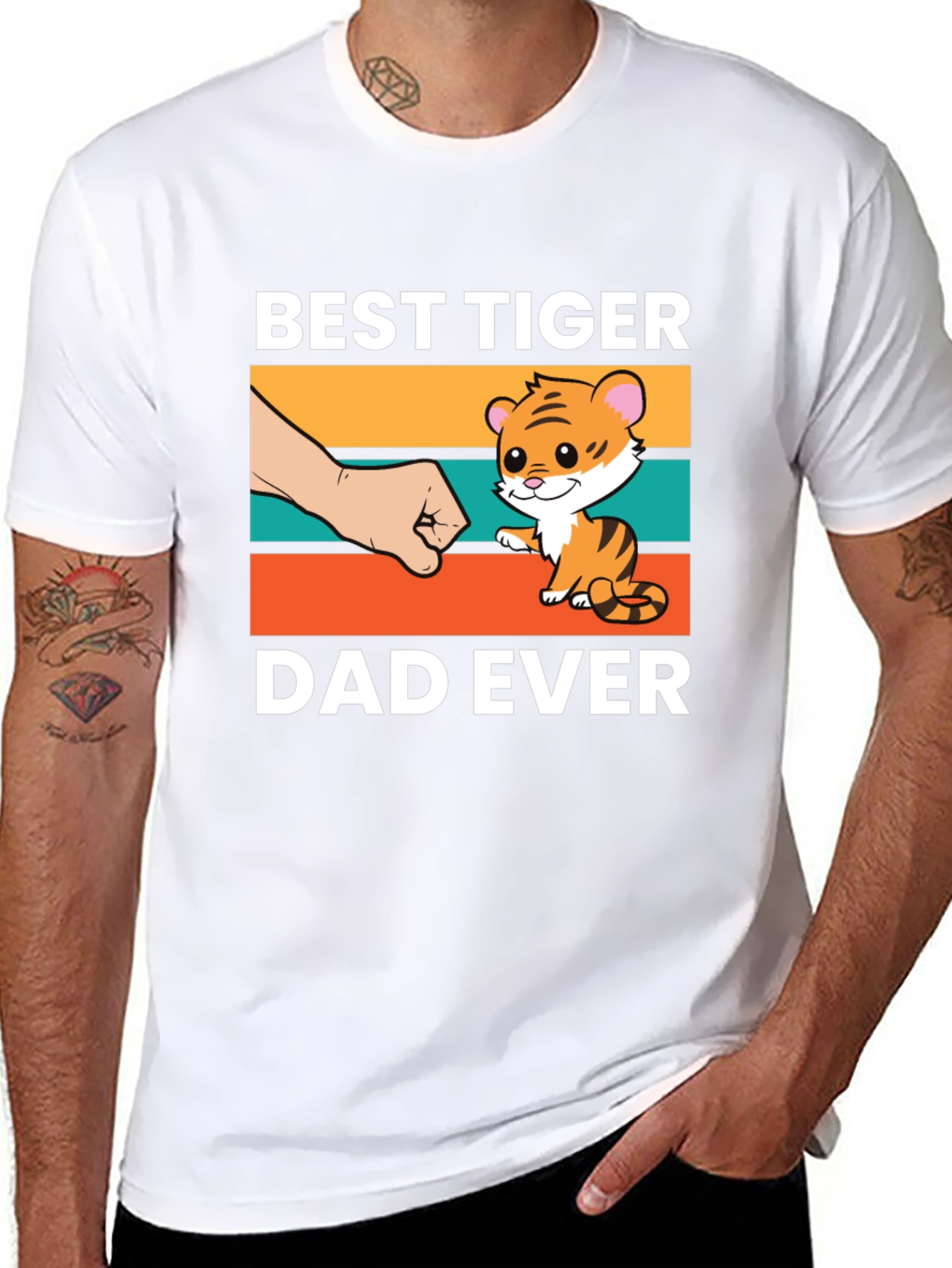 Best Tiger Dad Ever Graphic T-Shirt