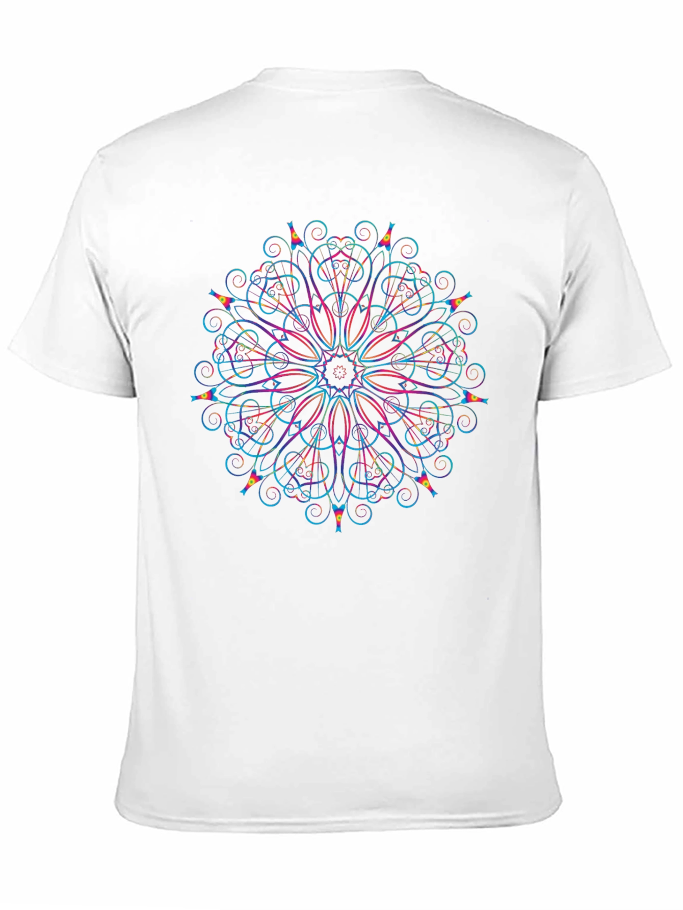 Vibrant Mandala Graphic T-Shirt - Black
