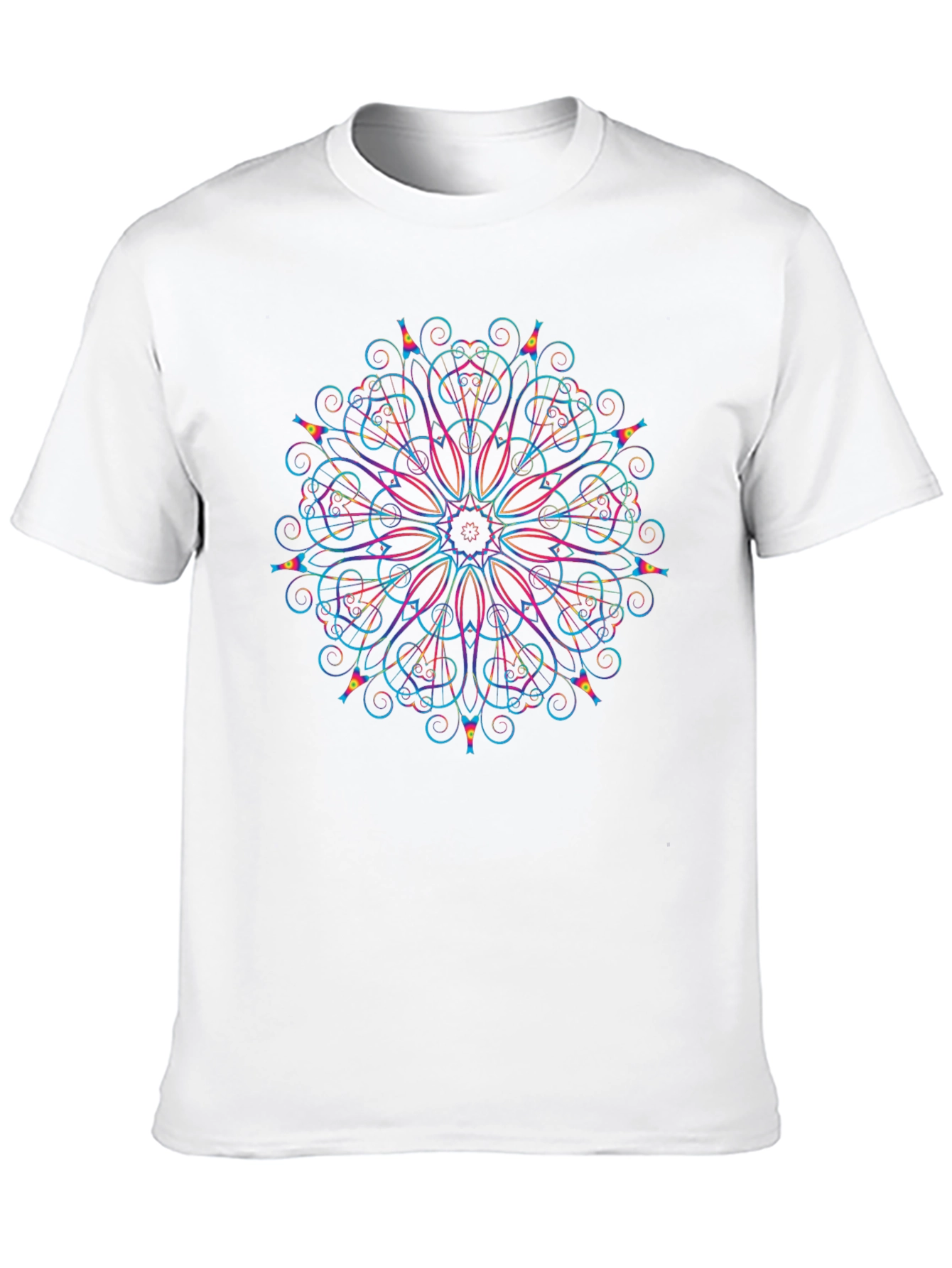 Vibrant Mandala Graphic T-Shirt - Black