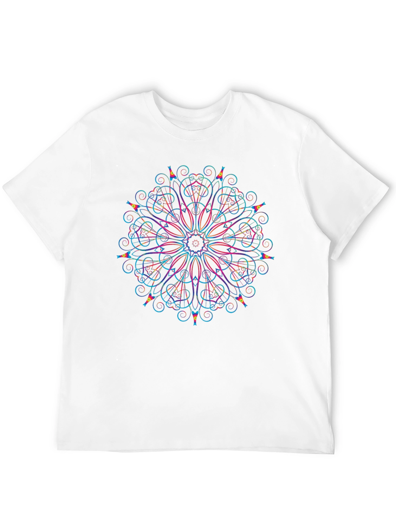 Vibrant Mandala Graphic T-Shirt - Black
