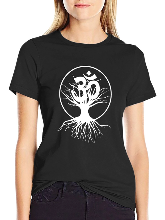 Om Tree of Life Graphic T-Shirt - Black