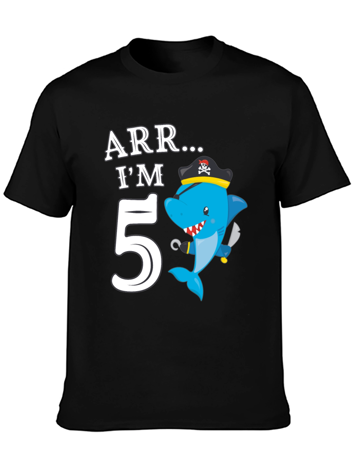 ARR IM 5 Pirate Shark Birthday T-Shirt