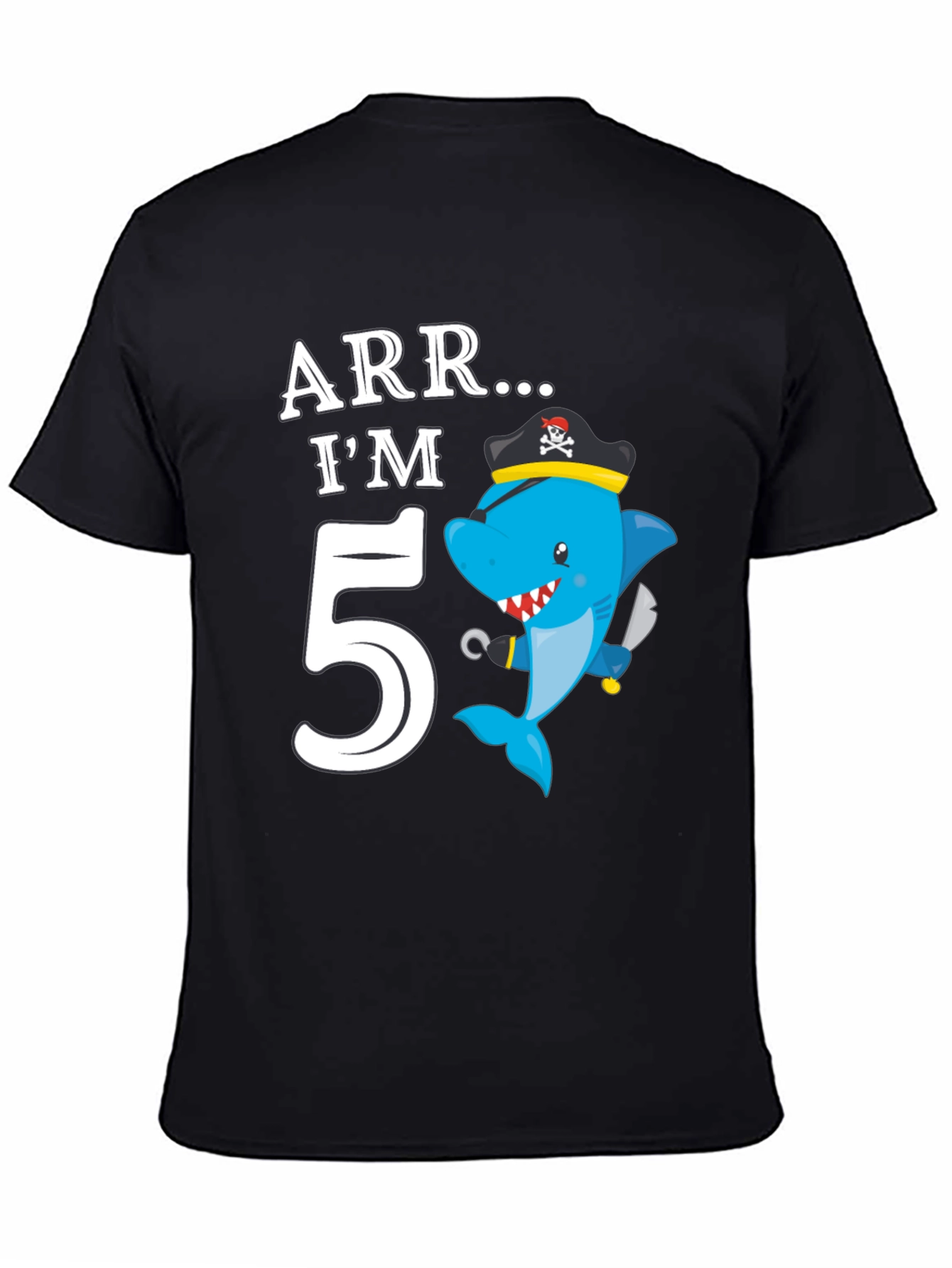 ARR IM 5 Pirate Shark Birthday T-Shirt