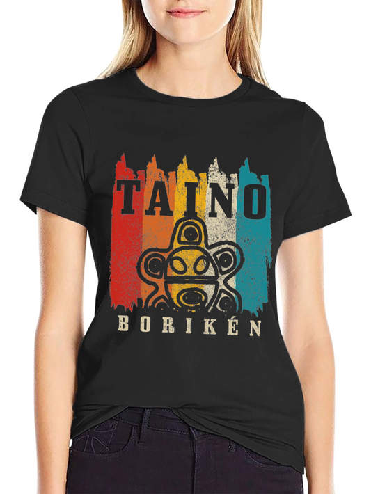 Taino Boriken Graphic Tee - Retro Puerto Rico Pride