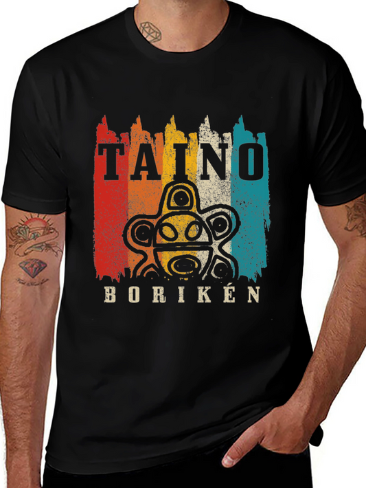 Taino Boriken Graphic Tee - Retro Puerto Rico Pride