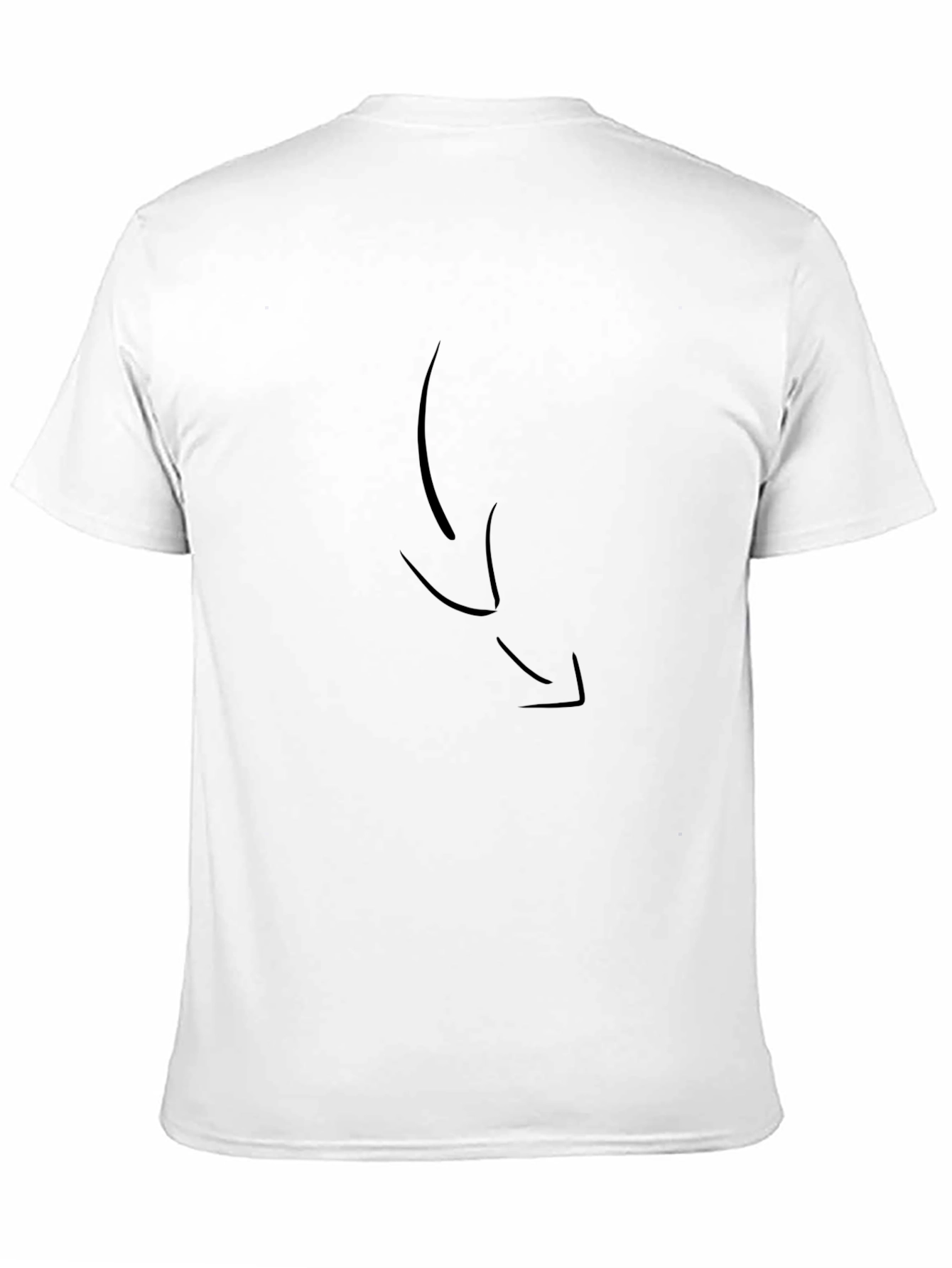 Mens Black Graphic Tee with Arrow Design