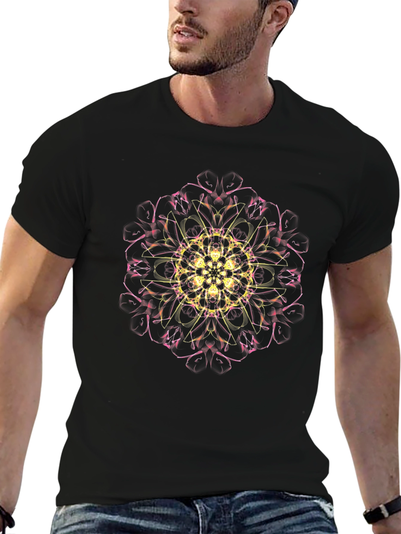 Mandala Graphic Black T-Shirt