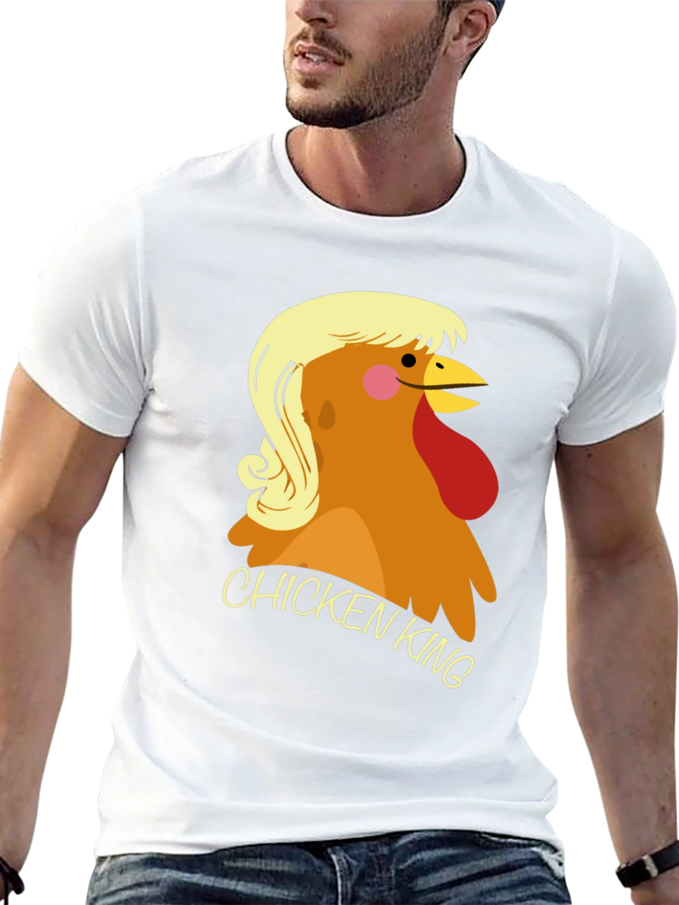Chicken King Graphic T-Shirt - Novelty Tee