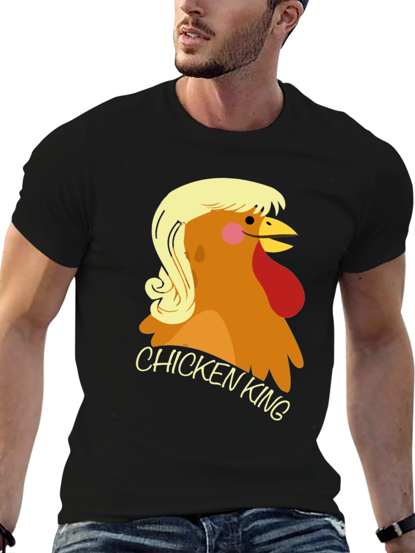 Chicken King Graphic T-Shirt - Novelty Tee