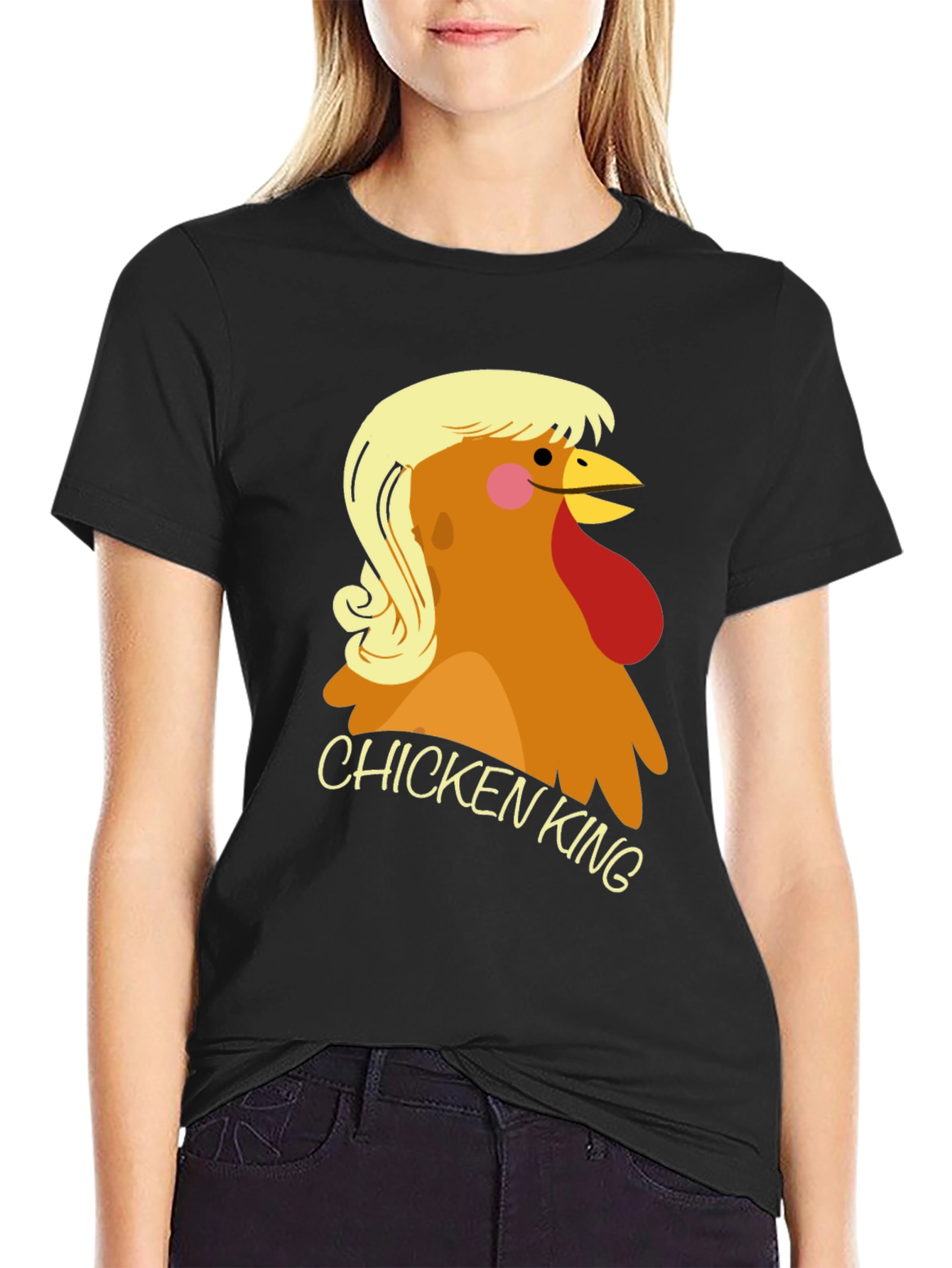 Chicken King Graphic T-Shirt - Novelty Tee