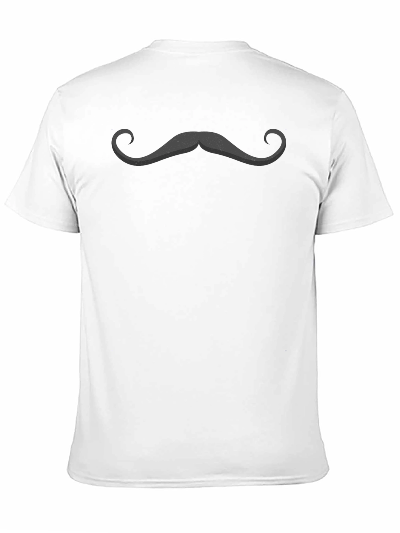 Black Mustache Graphic Tee - Novelty T-Shirt