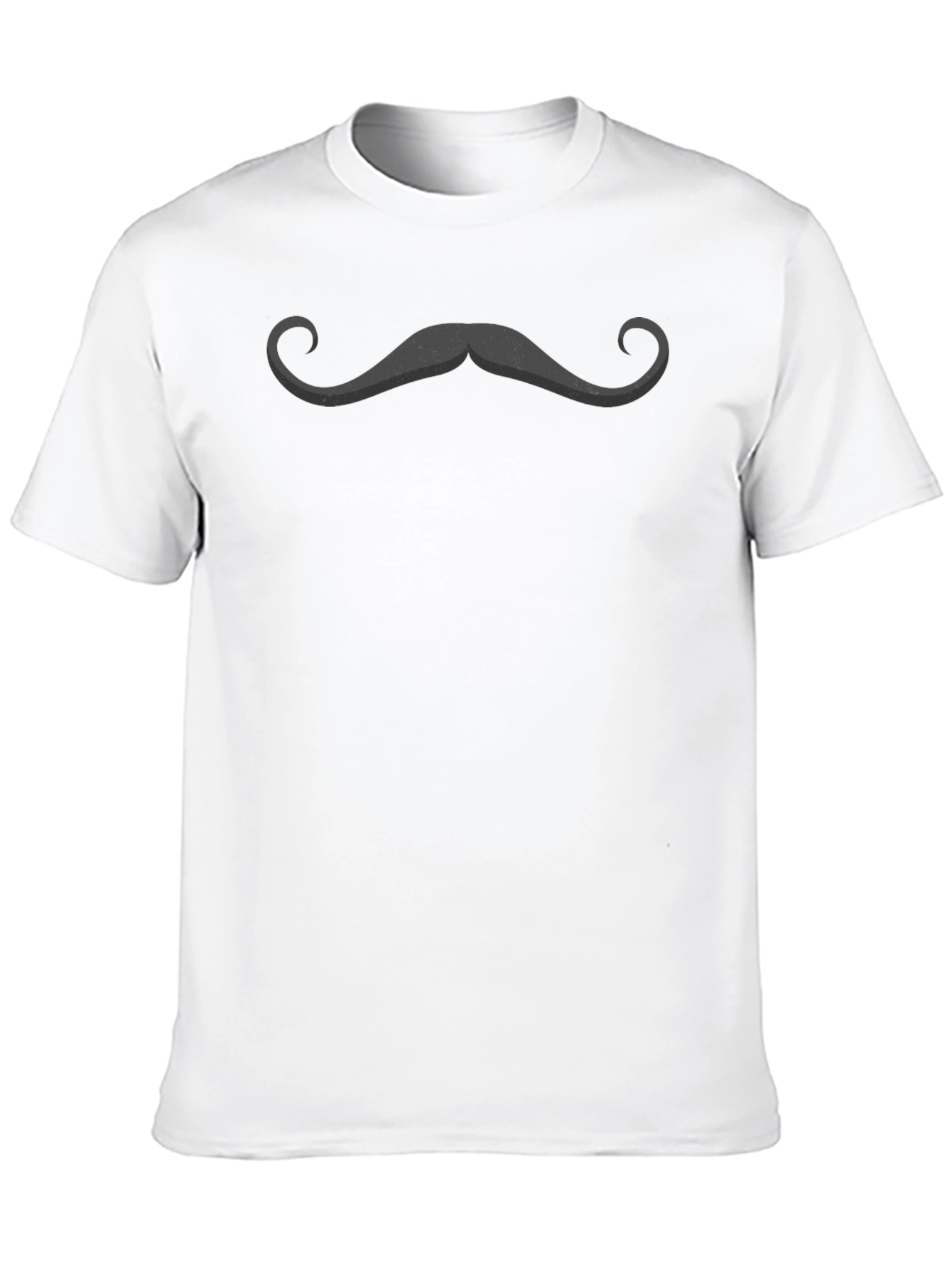 Black Mustache Graphic Tee - Novelty T-Shirt