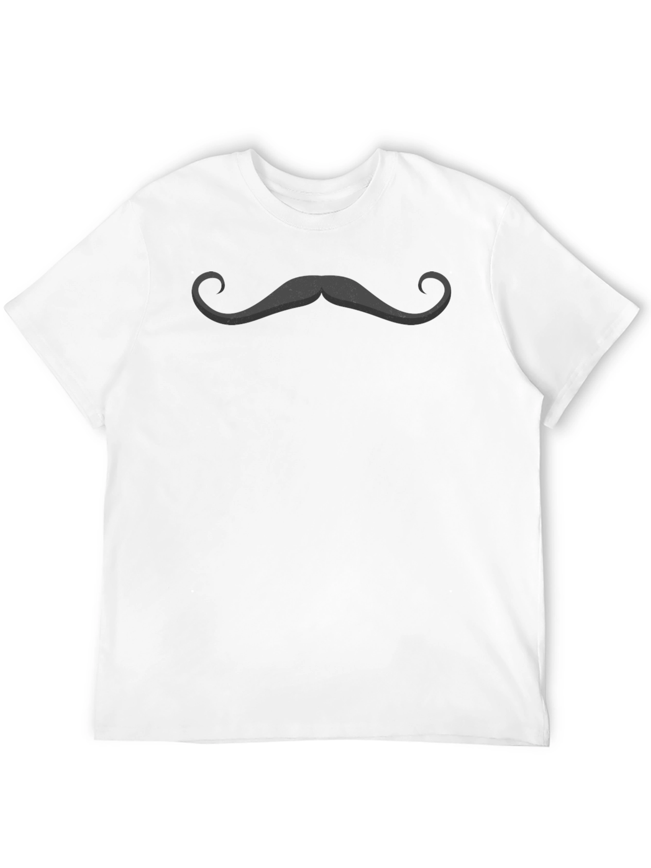 Black Mustache Graphic Tee - Novelty T-Shirt