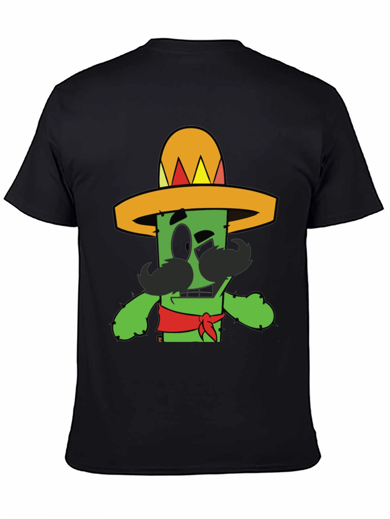 Cactus Sombrero Graphic Tee - Black