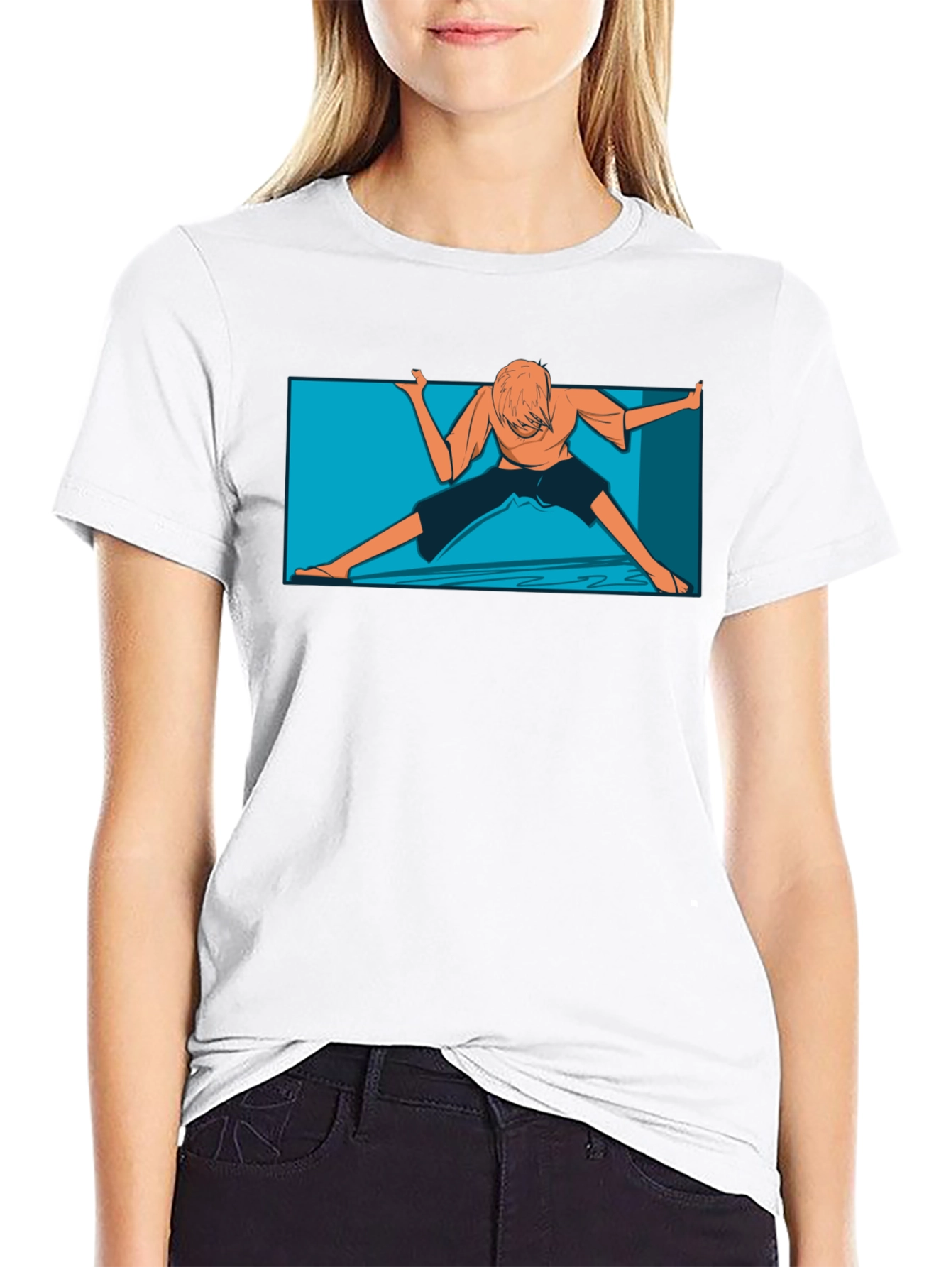 Unique Anime Graphic Black T-Shirt