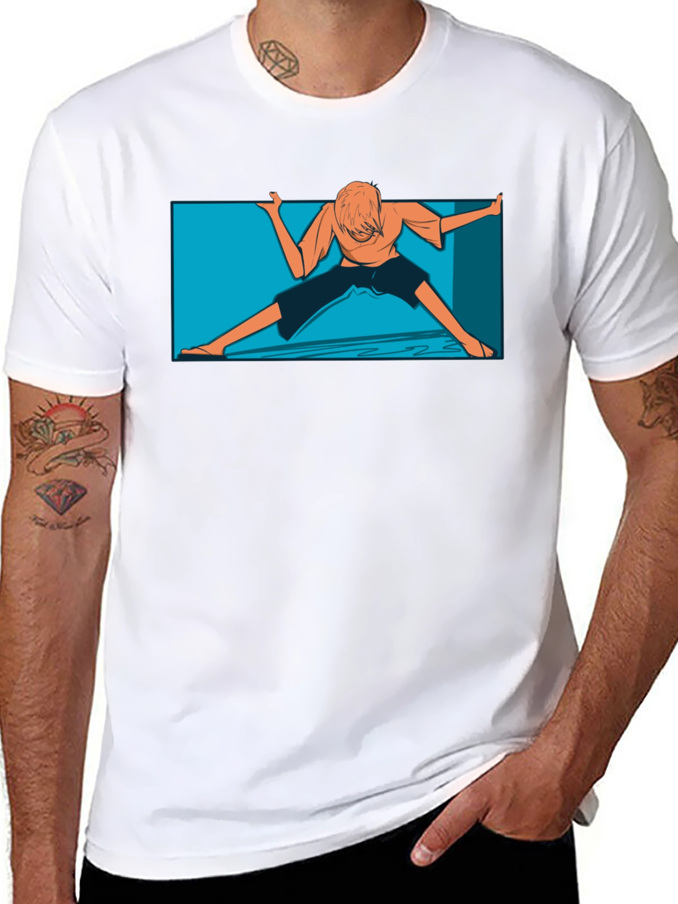 Unique Anime Graphic Black T-Shirt