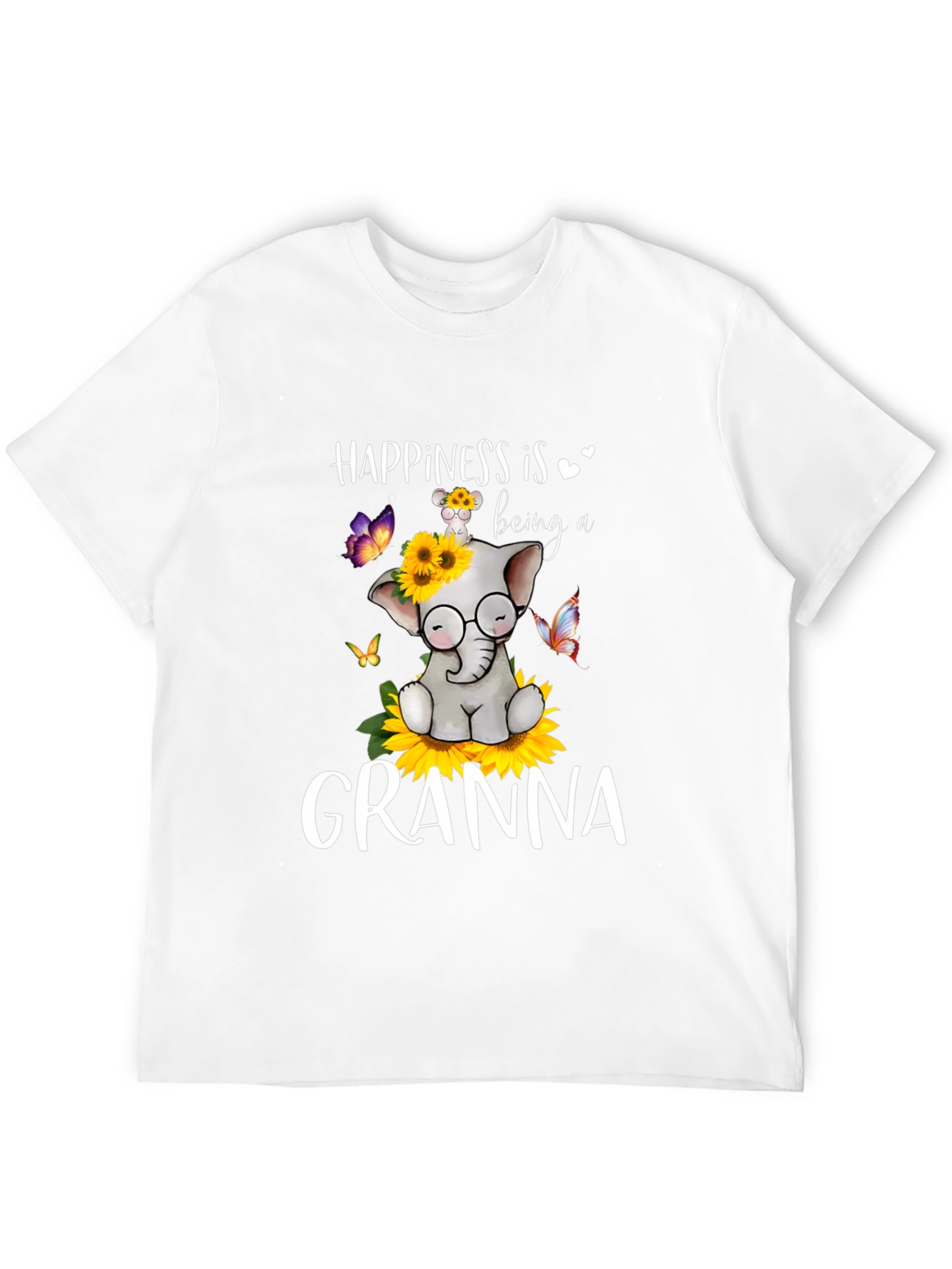Happiness is Being a Granna T-Shirt Elephant Design
