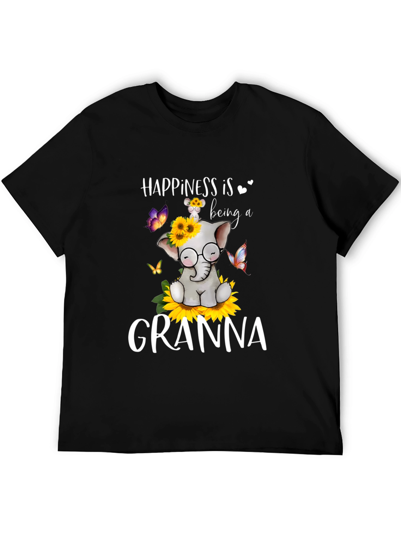 Happiness is Being a Granna T-Shirt Elephant Design