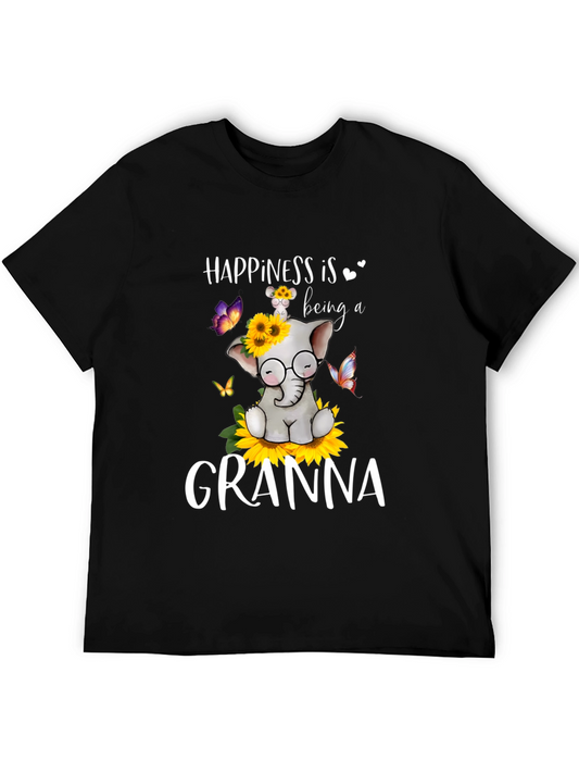 Happiness is Being a Granna T-Shirt Elephant Design