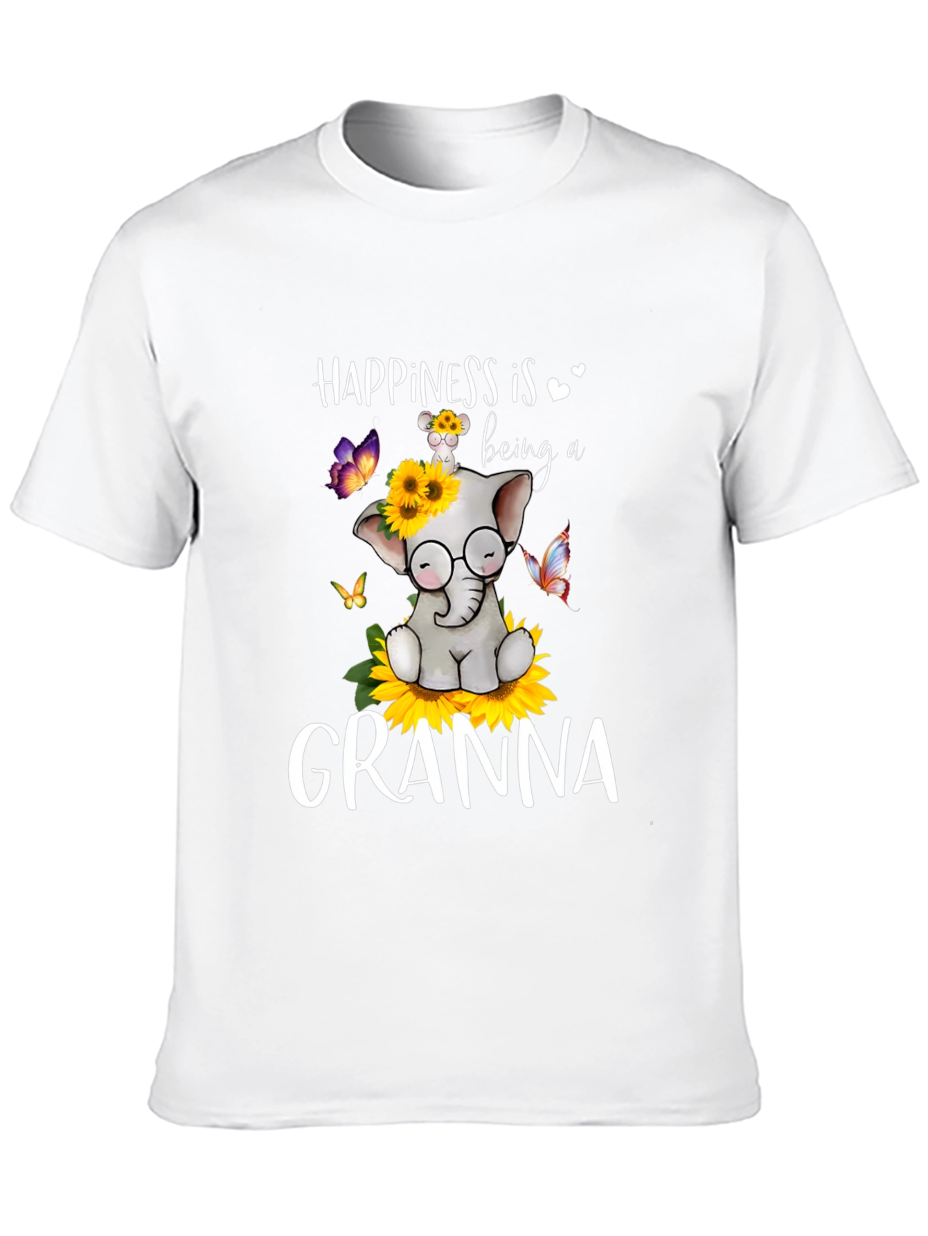 Happiness is Being a Granna T-Shirt Elephant Design