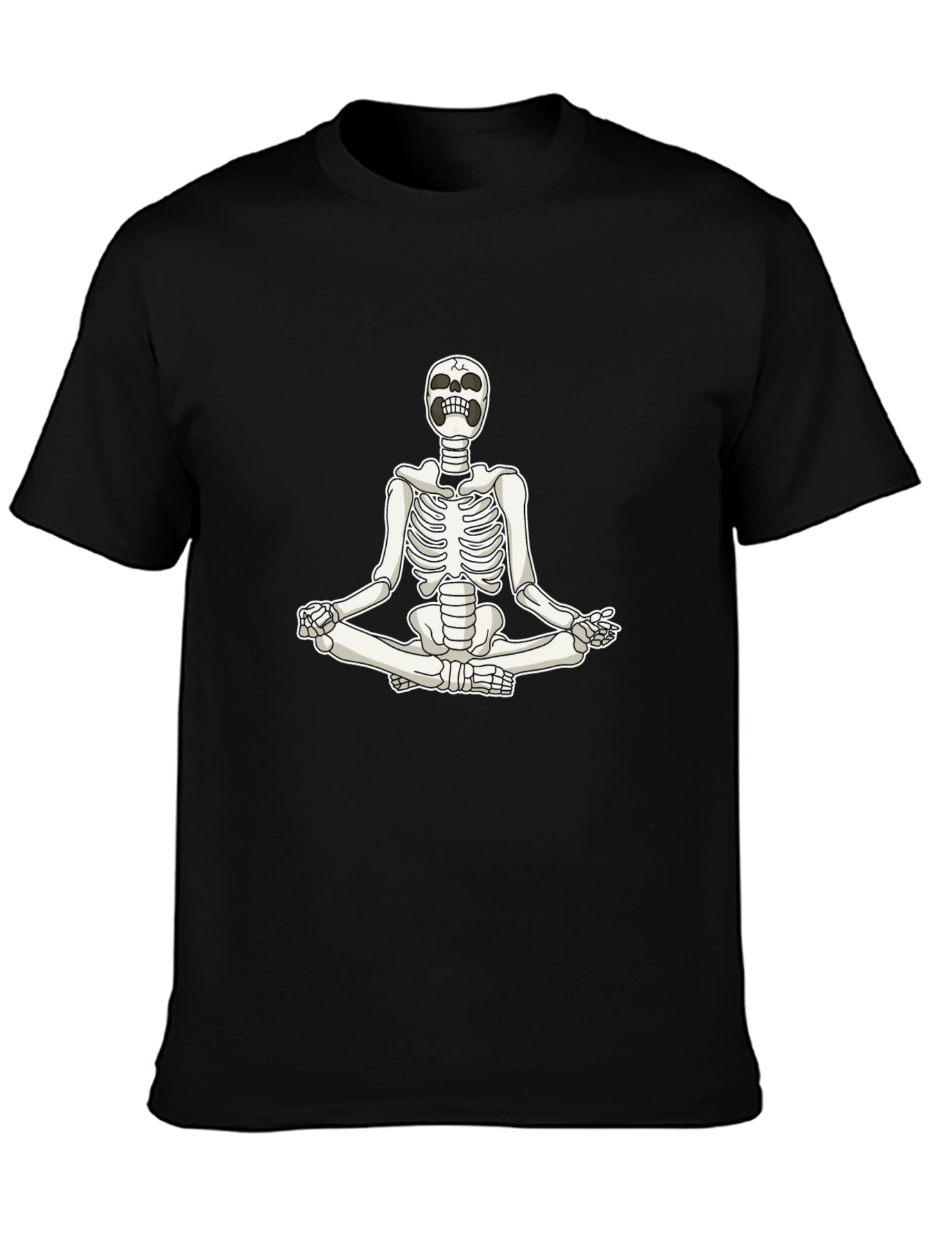 Meditating Skeleton Graphic T-Shirt