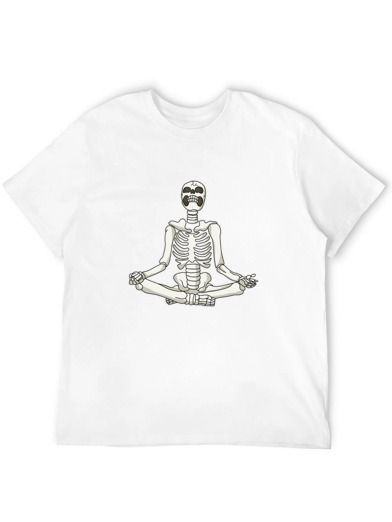 Meditating Skeleton Graphic T-Shirt