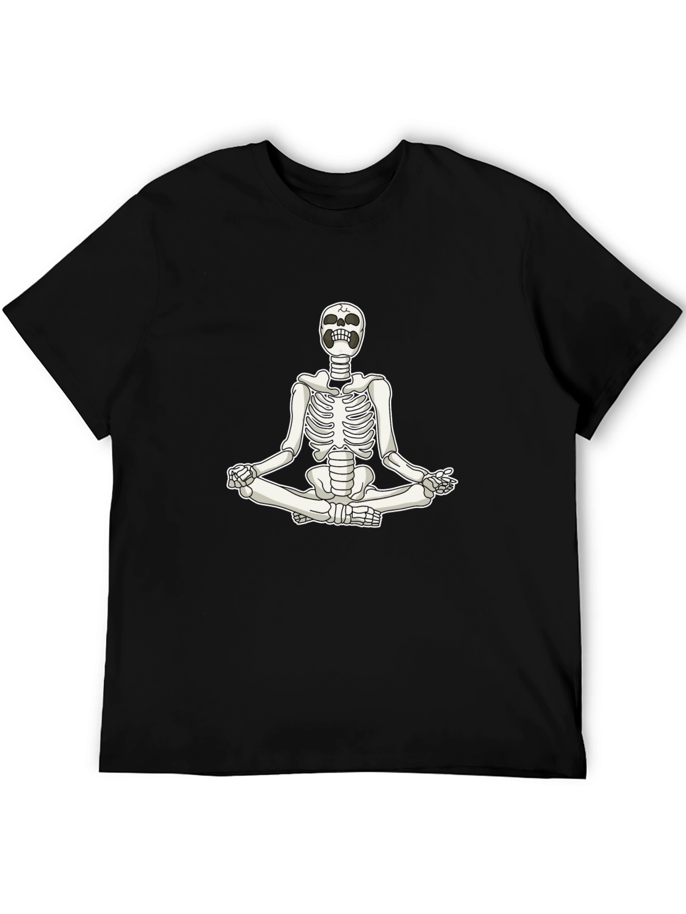 Meditating Skeleton Graphic T-Shirt