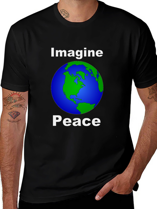 Imagine Peace Earth Graphic T-Shirt