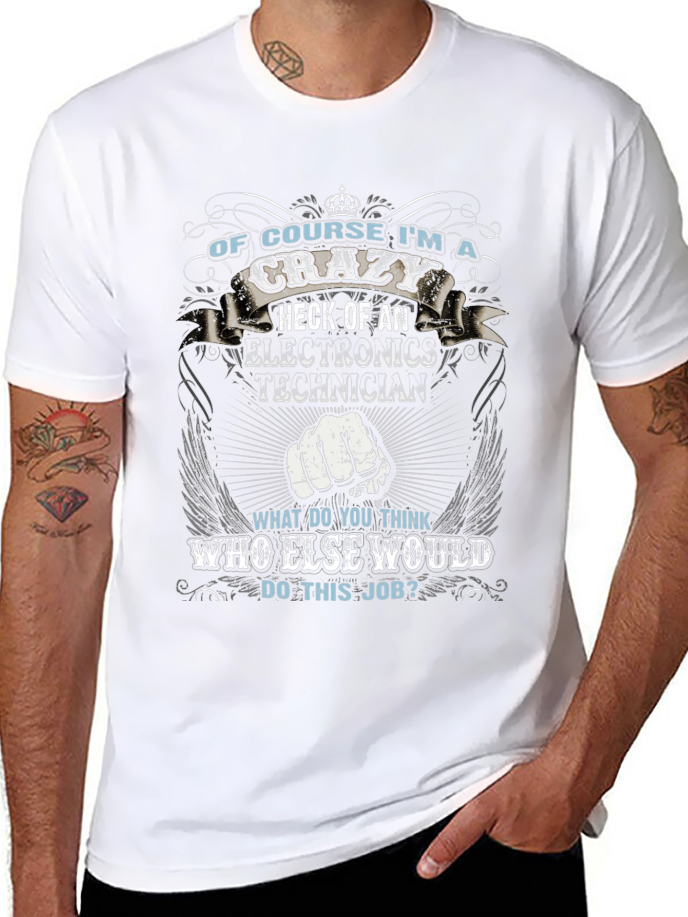 Crazy Electronics Technician T-Shirt