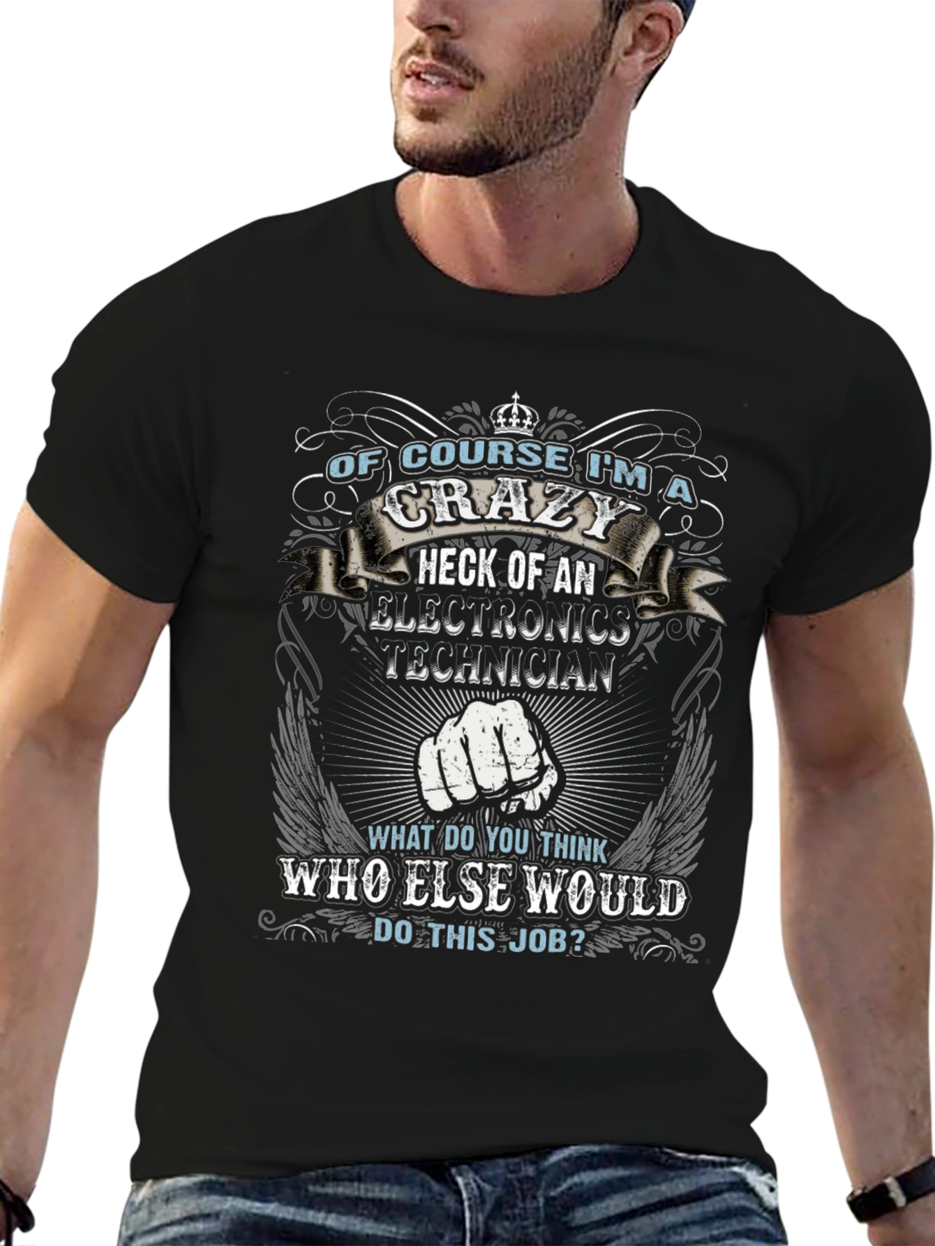 Crazy Electronics Technician T-Shirt