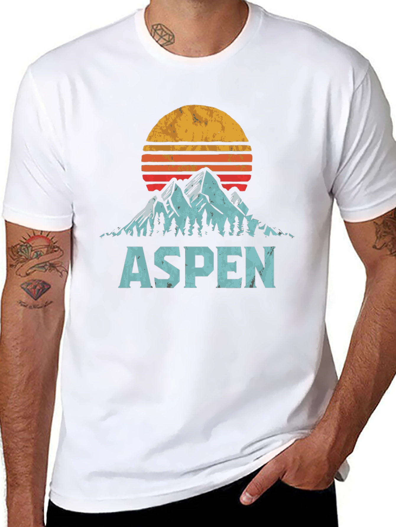 Aspen Retro Mountain Graphic Tee
