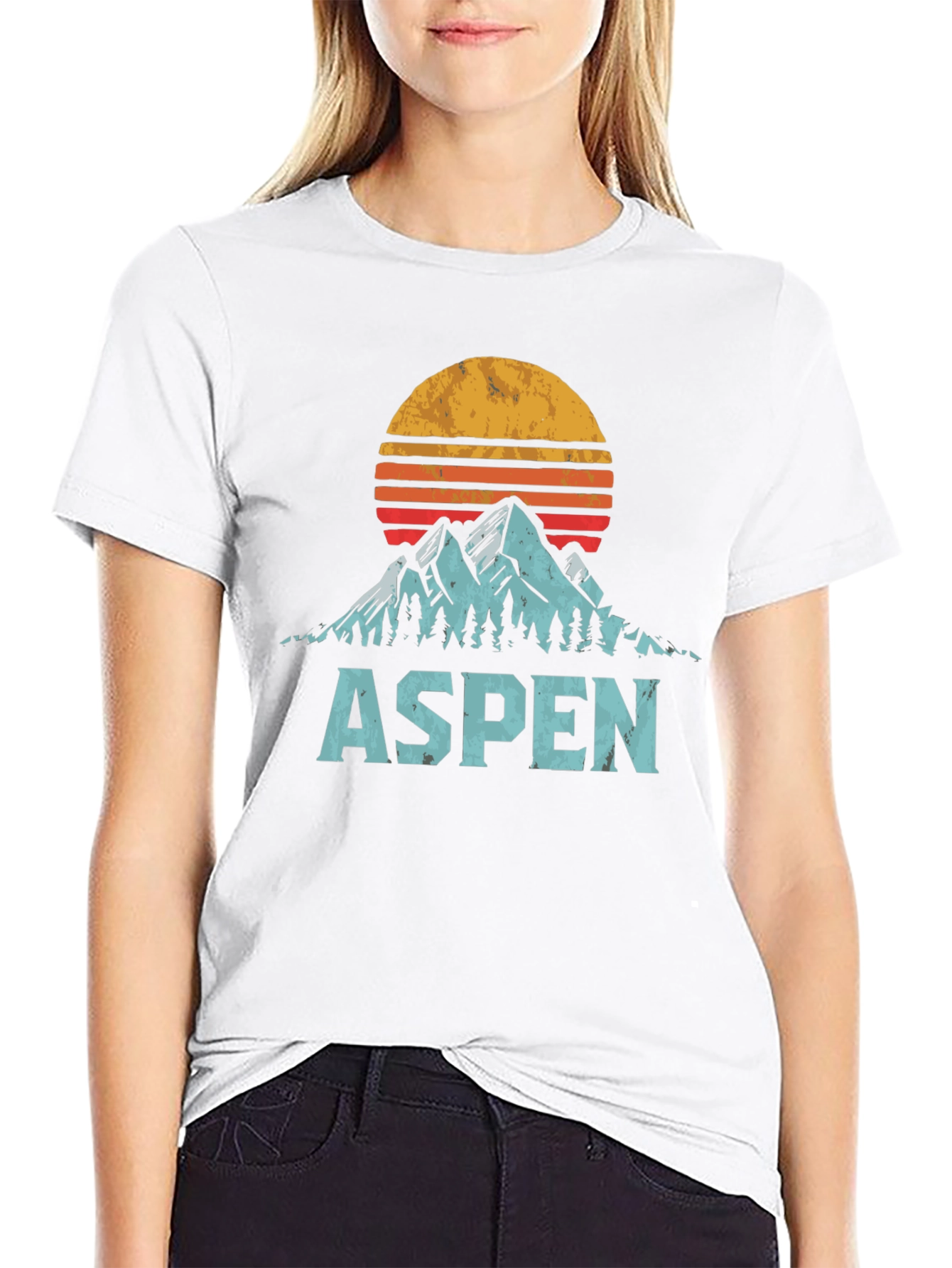 Aspen Retro Mountain Graphic Tee