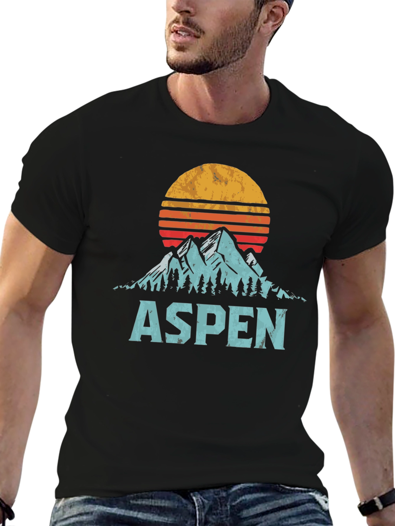 Aspen Retro Mountain Graphic Tee