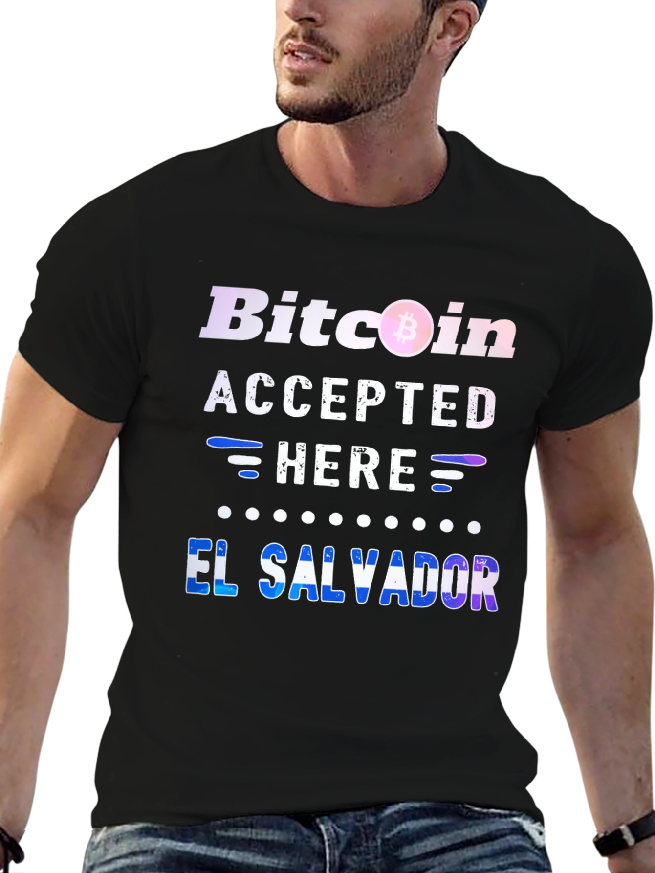 Bitcoin Accepted Here El Salvador T-Shirt