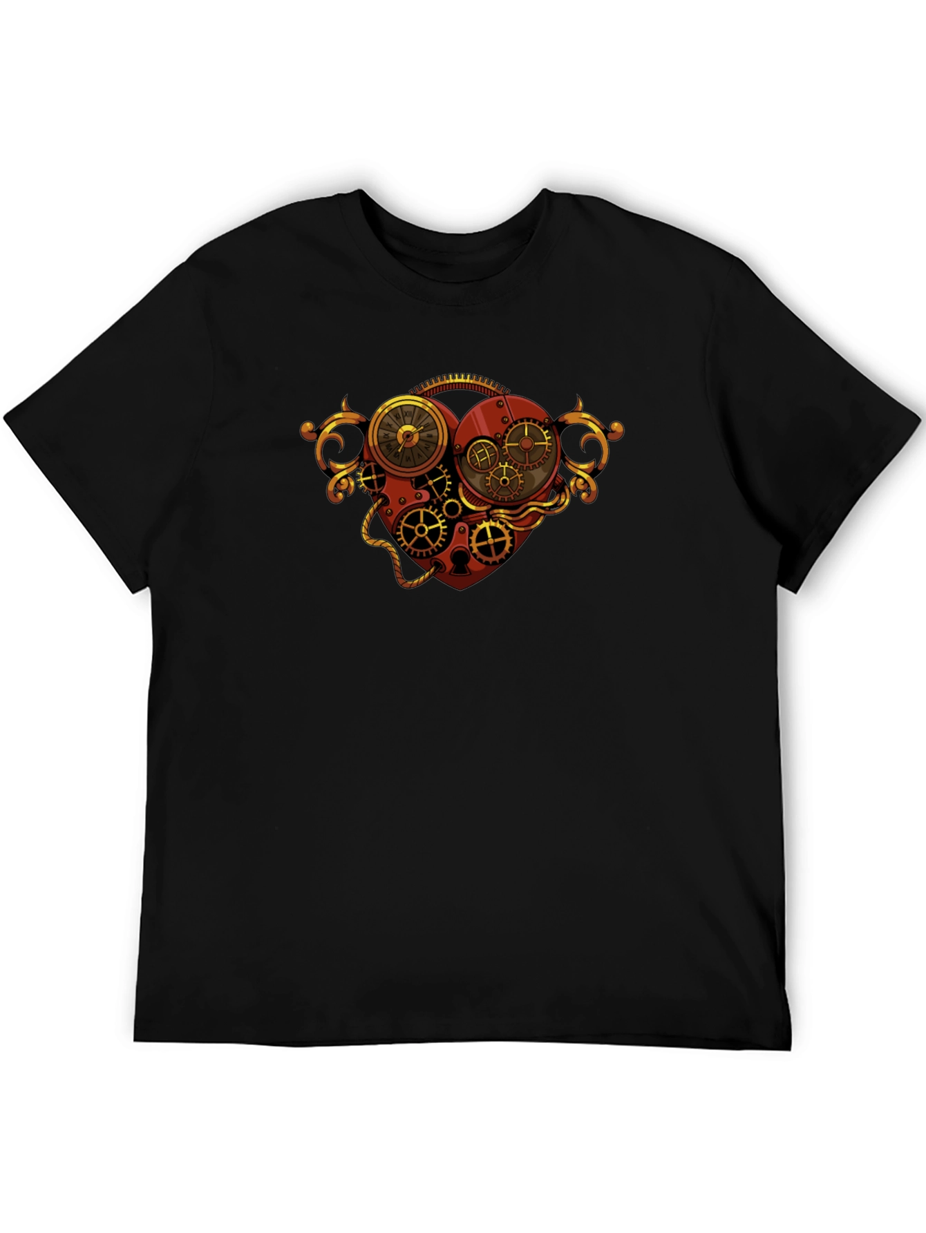 Steampunk Heart Gear Graphic T-Shirt