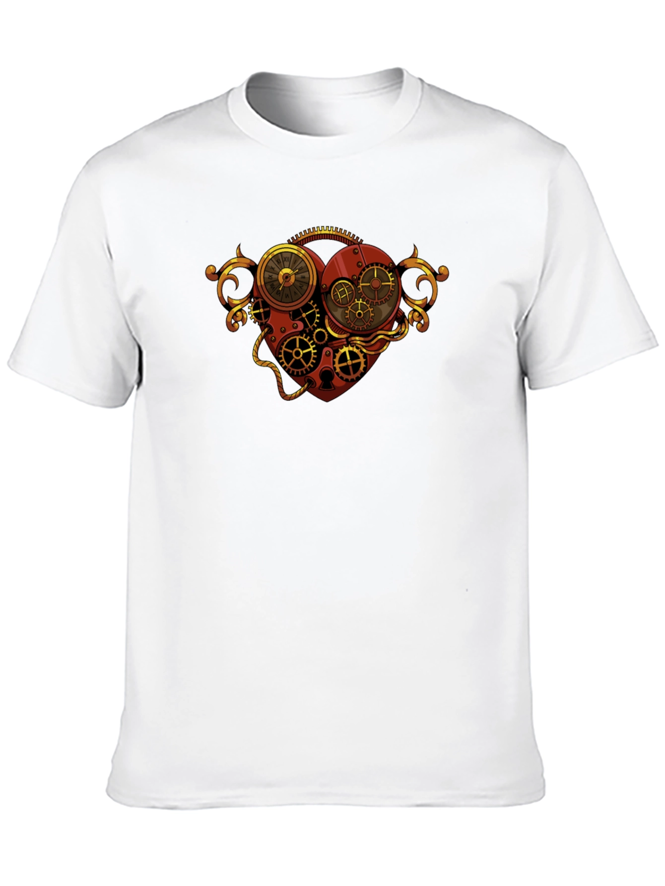 Steampunk Heart Gear Graphic T-Shirt