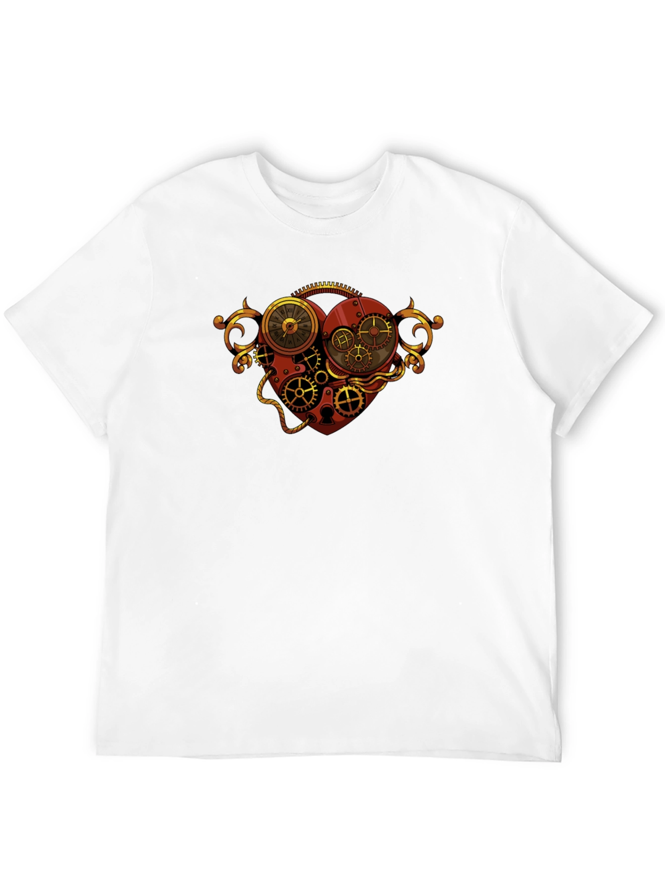 Steampunk Heart Gear Graphic T-Shirt