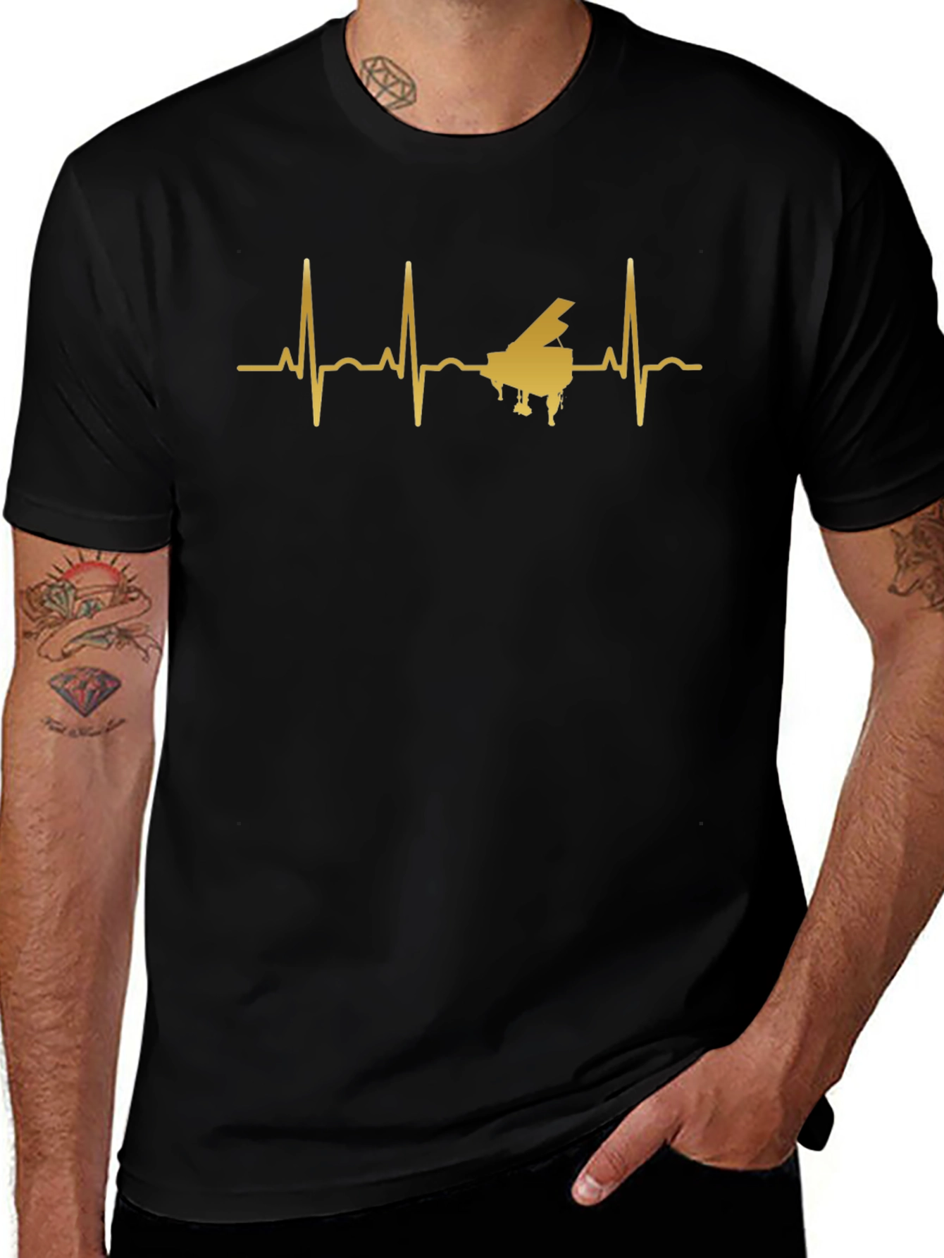 Piano Heartbeat Graphic Tee