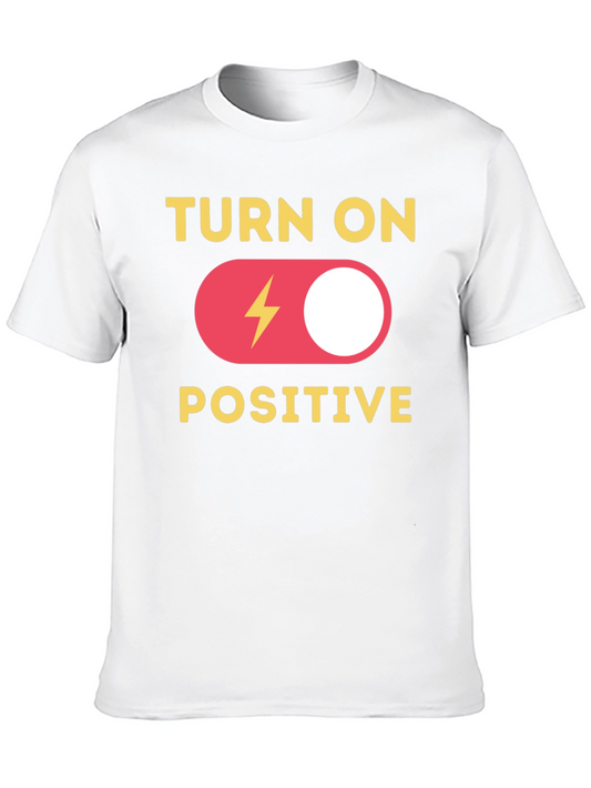 Turn On Positive Graphic T-Shirt - Black